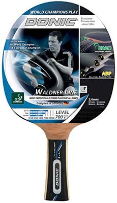 Schildkröt Donic Raqueta de Tenis de Mesa Waldner 700, Mango ABP, Esponja de 2,0 mm, Almohadilla Donic 3 Estrellas - ITTF, 754872