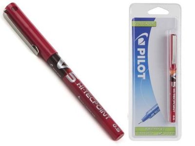 PILOT V-5 CZERWONY - PŁYNNY Atrament