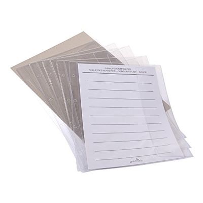 Goldbook Document Wallet Replacement Bags, 5 pockets, 22.7 x 33 cm, 83005