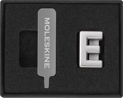 Moleskine Pin for Notebook or Planner Letter E, Letter Pin, Customize The Elastic Closure, Special Customized Gift, Color Silver