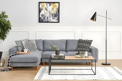 Hanah Home Riley-Walnut Noyer, Bois d'ingénierie, Taille Unique