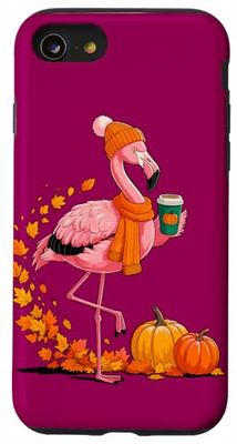 Automne Flamant Rose Pumpkin Spice Ambiance Festivités Coque pour iPhone SE (2020) / 7/8