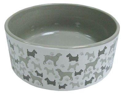 ARQUIVET Comedero o Bebedero de cerámica para Perros y Gatos - Cuenco para Mascotas - Recipiente Comida para Animales - Plato alimentador para Perros y Gatos - 12 cm