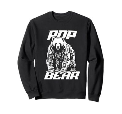 Pop Bear Robot Meccanico Sci - Fi Cyberpunk Felpa