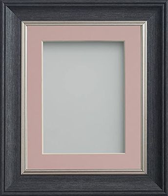 Frame Company Drummond Range Charcoal 20x16 inch Picture Photo Frame with Pink Mount for Image 16x12 inch * Choice of Sizes* Fitted with Real Glass