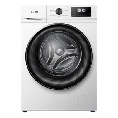 Svan SLS96400AIDVB Wasmachine, condensatie, 9 kg, voorlader, wit, 1.750 W, 1.400 rpm, inverter-motor, 15 programma's, Stop&Go-functie, watertrommel, energie-efficiëntieklasse A