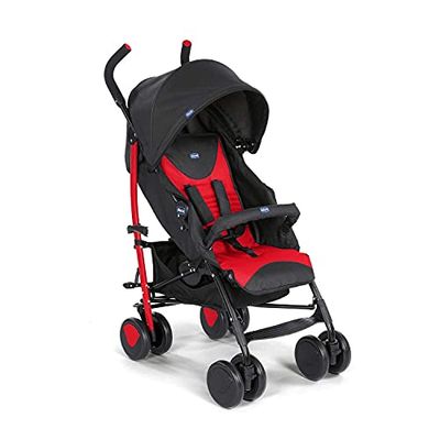 Chicco - Buggy Echo - Verstelbaar en Opvouwbaar - Lichtgewicht Kinderwagen - Modern Ontwerp - Vanaf Geboorte tot 22 kg - Rood