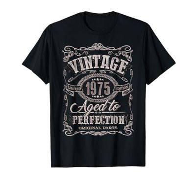 47° Compleanno Regalo Vintage 1975 Età 47 anni festa Maglietta