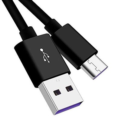 PremiumCord Snellaadkabel USB-C 1 m, supersnel opladen 5 A, USB 3.1 type C-stekker naar USB 2.0-stekker, snellaad- en datakabel geschikt voor type C-apparaten, zwart, 1 m