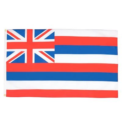 Hawaii Vlag 150x90 cm - Amerikaanse staat van Hawaii vlaggen 90 x 150 cm - Banner 3x5 ft Licht polyester - AZ FLAG