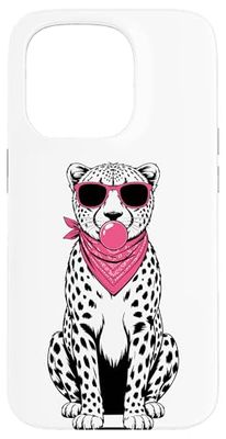 Guépard Lunettes De Soleil Chewing-Gum Guépards Coque pour iPhone 15 Pro