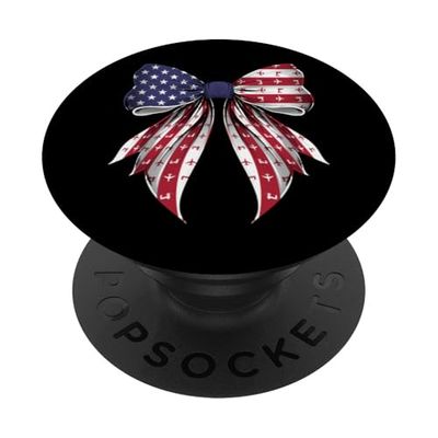 RC Airplane Remote Control Airplane 4th of July USA Flag PopSockets Adhesive PopGrip