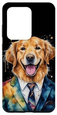 Carcasa para Galaxy S20 Ultra Golden Retriever Traje Perro Animal Diseño Estampada