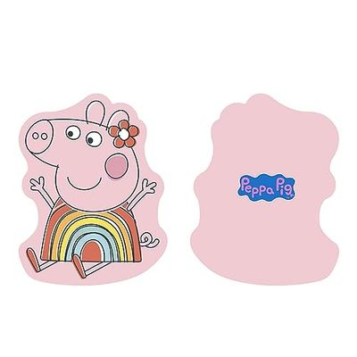 Character World Cuscino ufficiale Peppa Pig, super morbido, reversibile, 2 lati, con motivo Peppa Pig, colore: rosa, perfetto per la camera da letto o sul divano