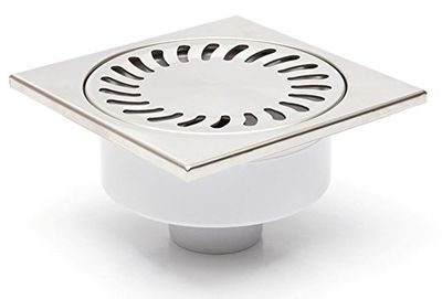 Évacuation de douche avec grille en acier inoxydable DN50 (320-X-N) 150 x 150 mm