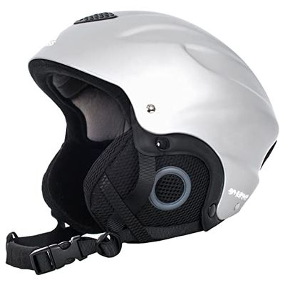 Trespass - Burlin - Casque de snowboard - Mixte Enfant - Argent - Taille: S (48-52 cm)