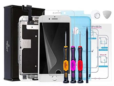 Trop Saint Display wit LCD voor iPhone 6S Plus (5,5)" scherm compleet met magnetische schroefkaart, handleiding, gereedschap, afdichting waterdicht en 2 schermbeschermers.