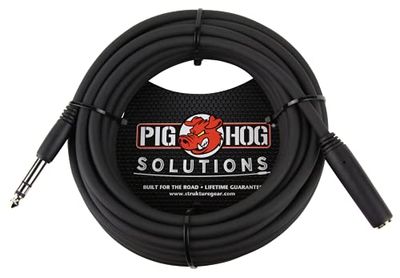 Pig Hog PHX14-25 - Cavo di prolunga per cuffie TRSF da 1/4", lunghezza 25 m