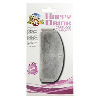Croci Happy Drink - Cartuchos De Repuesto Con Filtro De Carbón Activo Para Fuente Happy Drink, 2 Piezas