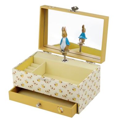 Trousselier - Pierre Conejo - Peter Rabbit. - Caja de tesoros y joyas musicales - Ideal como regalo para niños - Música en Primavera de Vivaldi - Colorido Verde