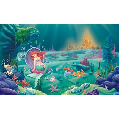 RoomMates Disney Princes – De kleine zeemeermin afneembare muurschildering – 3 x 1,8 m