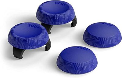 SCUF Control Empuñaduras para el Pulgar - Pack de 4 con 2 Bases - Táctica - Empuñaduras de Pulgar para Joystick Para Xbox One y Xbox Series X|S, PS4, PS5, Nintendo Switch Controlador Pro - Azul