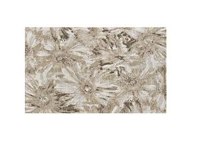 BIANCHERIAWEB Tapis de Salon Velour antidérapant Dis Fior Di Loto Couleur Taupe Suardi