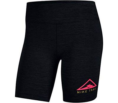 Nike W Nk Fast Short Trail, Pantaloncini Sportivi Donna, Nero (Black/Reflective Silv), L