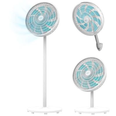 Cecotec Staande, Tafel- en Wandventilator EnergySilence 550 3in1. 60W, 3 Hoogteposities, Diameter 16", Automatische 80º Oscillatie, 3 Snelheden, Eenvoudig in gebruik
