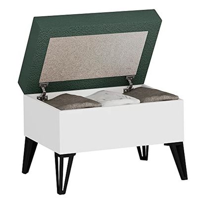 Mueble de Nogal blanco - verde con 100% Tablero aglomerado rechapado en melamina.