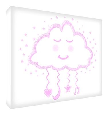 Feel Good Art diseño de Heureux-Cuadro en lienzo para pared moderno y Original y muy mono, diseño de un esquemático, Rose Pâle, 60 x 40 cm