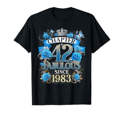 Womens Chapter 42 Fabulous Since 1983 42nd Birthday Design Maglietta