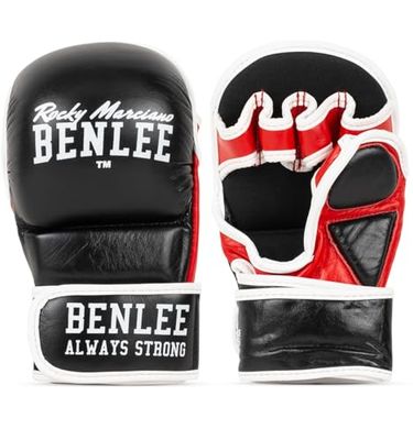 BENLEE Rocky Marciano Boxhandsculina MMA Sparring Glove Striker luvas de boxe em miniatura, unissexo para adultos, preto, S/M