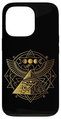 Mystical Egyptian Pyramid Horus Eye Geometry Egypt Case for iPhone 13 Pro