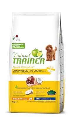 Trainer Natural Small & Toy – Comida Seca con jamón Crudo y arroz para Perros Adultos de Talla pequeña – 7 kg