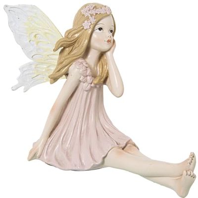 Alexandra House Living Figurine décorative Rose Acrylique Plastique mélamine fée
