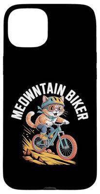 Meowntain Biker Fun Cat On Adventure Case for iPhone 15 Plus
