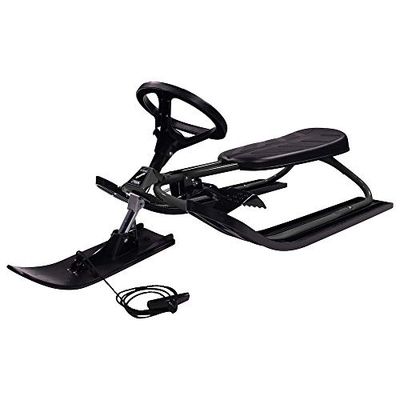 STIGA Snowracer Iconic - Luge Enfant avec Cadre en Acier, Frein et Câble de Remorquage - pour Les Enfants à Partir de 5 Ans