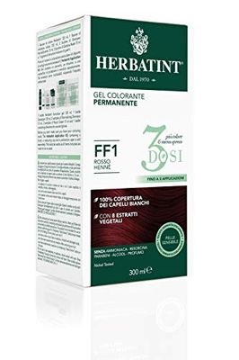 Herbatint 3 x Henna Red Permanent Colour Gel 300ml FF1