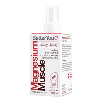 Magnesium Supplement, BetterYou High Strength Magnesium Muscle Oil Spray | Natural Vegan Magnesium Chloride Liquid for Sleep, Muscle Recovery Use for Feet and Legs, 600 Sprays, Made in UK