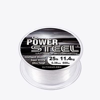 Ultima Power Steel Fishing Line, Unisex-Adult, Transparent, 0.38mm-25.0lb/11.4kg