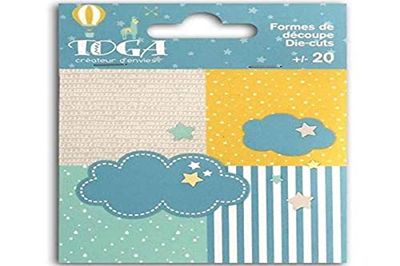DRAEGER PARIS 1886 Naissance-Leonard & Josephine Juego de Formas troqueladas Dies-Cuts, Papel, Multicolor, 5 x 3 x 0,1 cm