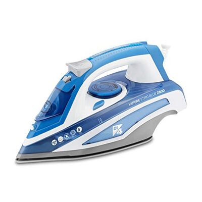 Di4 stoomstrijkijzer Blue 2800 met drievoudige antikalk-systeem en verticaal strijken, blauw/wit