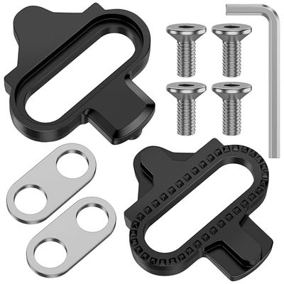 Ambienden SPD Cleats for Road Cycling Shoes | 2-Bolt KEO-Compatible Design | Durable Cleats Compatible with SPD SL Pedals | Ideal for Indoor Training, Outdoor Biking & Commuting (Sliver)