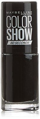 Maybelline New York Color Show verniz de secagem rápida, 677 Blackout, [unidades 3]