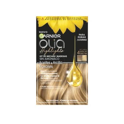 Garnier Olia Highlights Colorazione Permanente Senza Ammoniaca con Oli Floreali Naturali - Tono Biondo