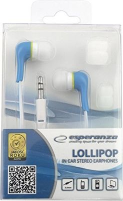Esperanza EH146B Hoofdtelefoon, in het oor, in het oor, met kabel, 1,2 m, blauw