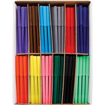 Baker Ross FE414 Fine Tip Fibre Tip Pens - Pack of 144, Colouring Pens, Art Pens for Kids, Colouring Markers for Children