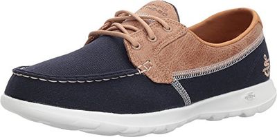 Skechers Go Walk Lite Coral, náuticos mulher, Marinha