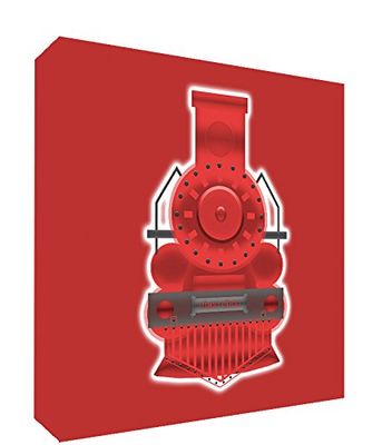 Feel Good Art TRAIN3030-09ES - Lienzo Decorativo Grueso sólido afrontado, diseño Tren, 76 x 76 x 4 cm, Color Rojo